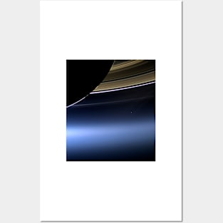 Earth and Moon from Saturn, Cassini image (C019/4438) Posters and Art